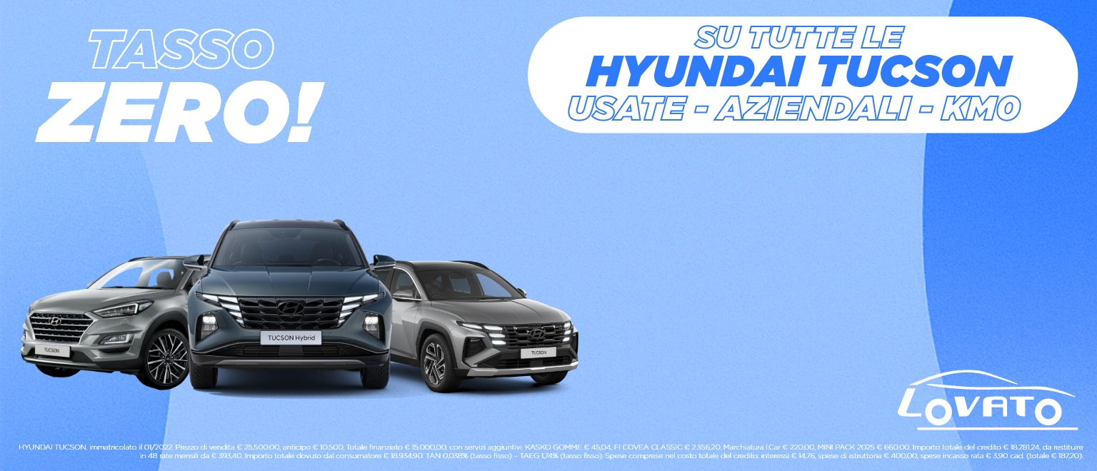 Hyundai Tucson con Tasso Zero%: